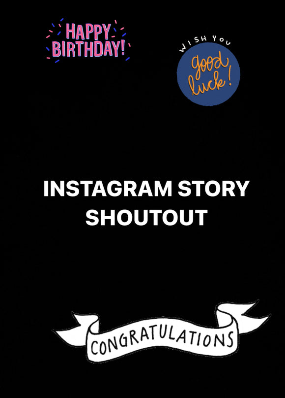 Instagram Story Shoutout