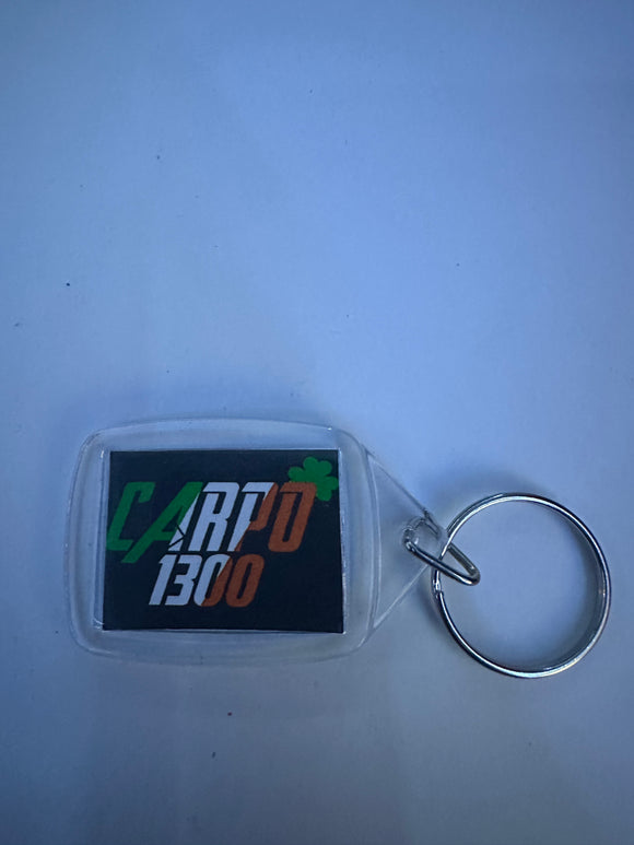 Carpo1300 green/white/orange branded keyring